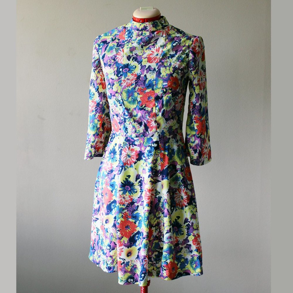 Bright Floral 60s Dress